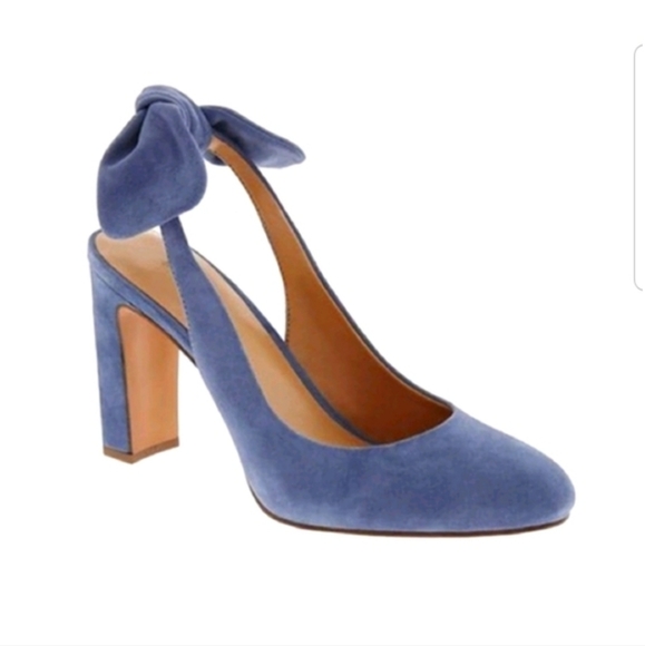 Banana Republic Cadi blue suede slingback heels 7.5 - Picture 5 of 10